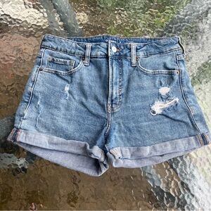 Old Navy High Rise O.G. Straight Distressed Jean Shorts G1